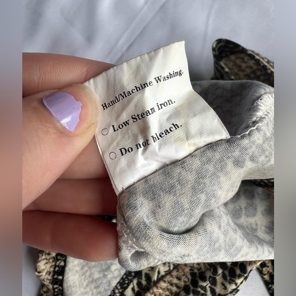 Snakeprint One Shoulder Tank Bodysuit Large - Picture 7 of 10